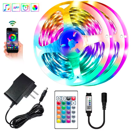 Led Strip Lights RGB 3535 USB DC5V 24Keys Bluetooth Tape With Remote Control Color,20M Change Lamp for Christmas Bedroom Decoration