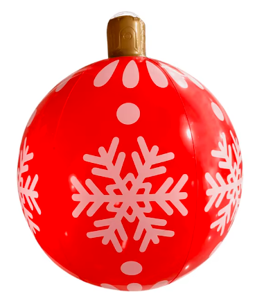 6x24 Inch Giant Inflatable Christmas Ball Large Outdoor Decorated Ball Outdoor Christmas Decorations Christmas Decorations Ball