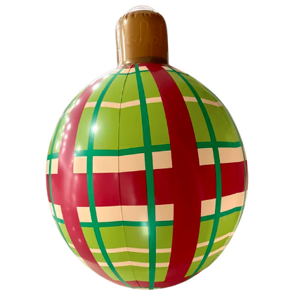 6x24 Inch Giant Inflatable Christmas Ball Large Outdoor Decorated Ball Outdoor Christmas Decorations Christmas Decorations Ball