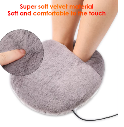 USB Winter Electric Foot Heating Pad Under Desk Household Foot Warmer Heater Soft Plush Foot Warming Thermostat Mat Warm Pad