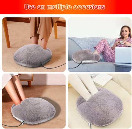 USB Winter Electric Foot Heating Pad Under Desk Household Foot Warmer Heater Soft Plush Foot Warming Thermostat Mat Warm Pad