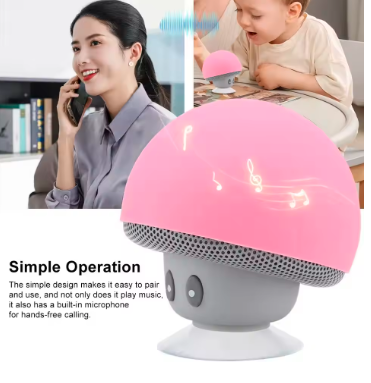 Mini Mushroom Bluetooth Speaker + Microphone