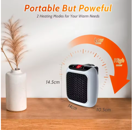 Remote Control Portable Heater Bedroom Living Room Electric Hand Warmer Wall Mounted Bathroom Space Heater