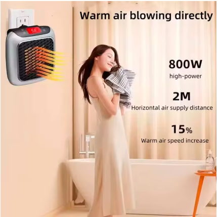 Remote Control Portable Heater Bedroom Living Room Electric Hand Warmer Wall Mounted Bathroom Space Heater