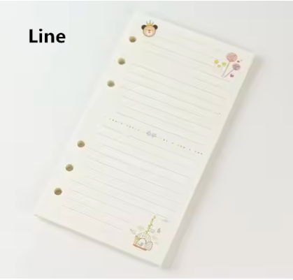 Loose Leaf Notebook Refill Spiral Binder Inner Page Weekly Monthly To Do Line Dot Grid Inside Paper Stationery