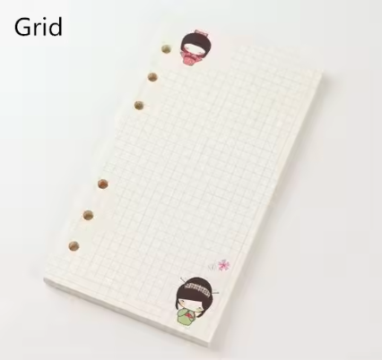 Loose Leaf Notebook Refill Spiral Binder Inner Page Weekly Monthly To Do Line Dot Grid Inside Paper Stationery