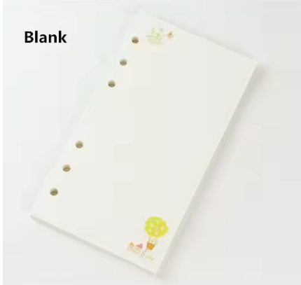 Loose Leaf Notebook Refill Spiral Binder Inner Page Weekly Monthly To Do Line Dot Grid Inside Paper Stationery