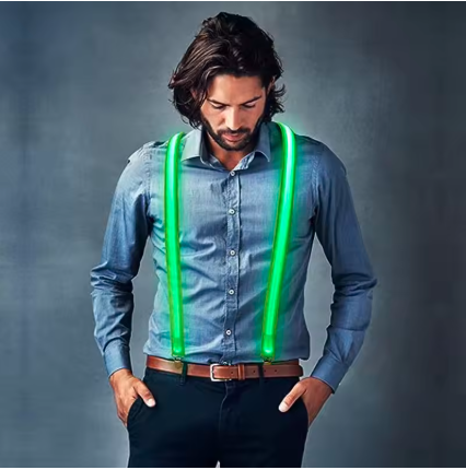 LED Suspenders Bow Tie Unisex