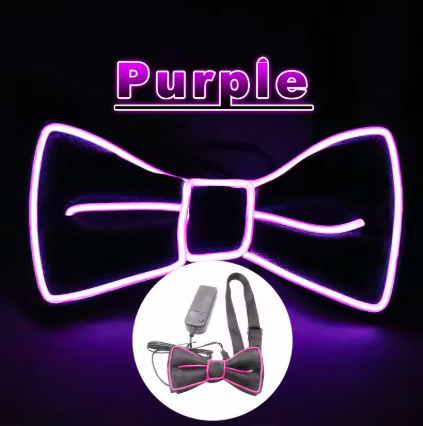 LED Suspenders Bow Tie Unisex