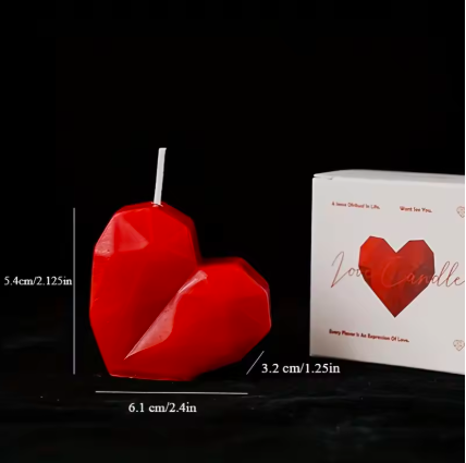 Romantic Red Love Heart Shaped Scented Candles Fragrance Aromatherapy