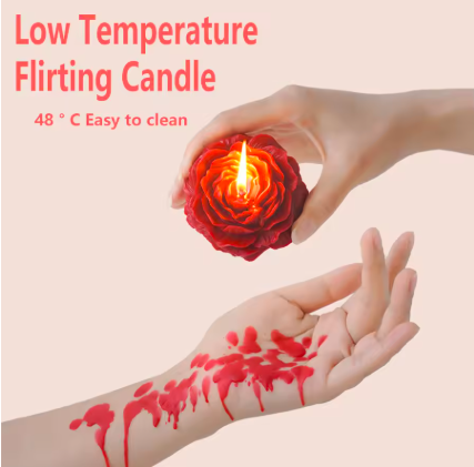 Rose shaped low-temperature aromatherapy candle