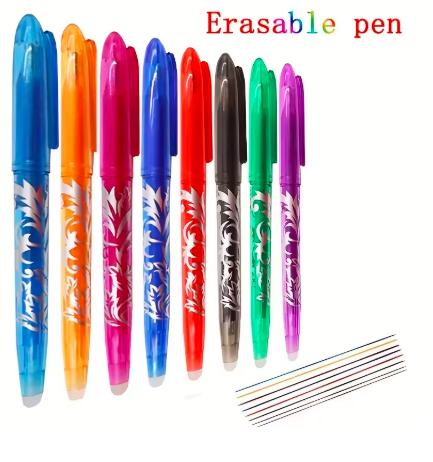 8 Multi-Color Erasable Gel Pen 0.5mm Tip Painting