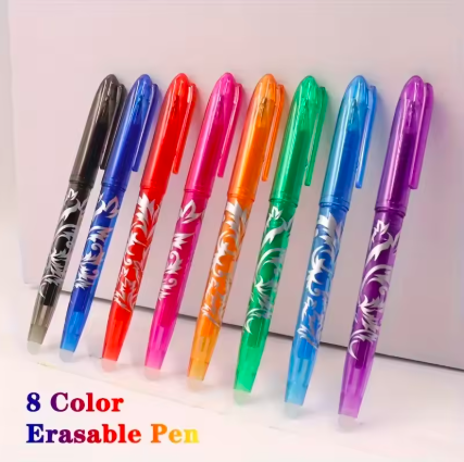 8 Multi-Color Erasable Gel Pen 0.5mm Tip Painting