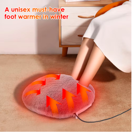 USB Winter Electric Foot Heating Pad Under Desk Household Foot Warmer Heater Soft Plush Foot Warming Thermostat Mat Warm Pad