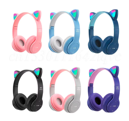 Cat Ears Bluetooth Headset Creative Luminous Wireless Stereo