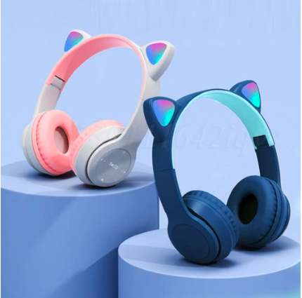 Cat Ears Bluetooth Headset Creative Luminous Wireless Stereo