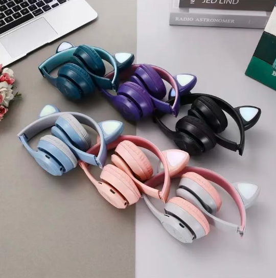 Cat Ears Bluetooth Headset Creative Luminous Wireless Stereo