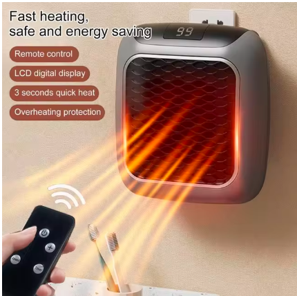 Remote Control Portable Heater Bedroom Living Room Electric Hand Warmer Wall Mounted Bathroom Space Heater