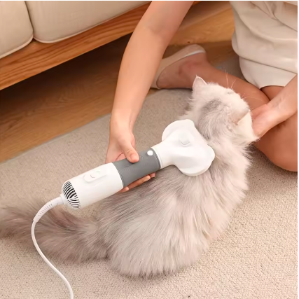 3 In 1 Pets Hair Dryer Brush Comb  for Dog Cat Kitten Puppy Fur Grooming with Adjustable Gears Wind Speed Control Mute