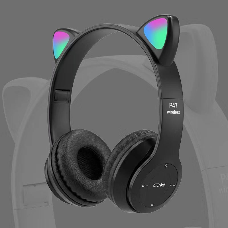 Cat Ears Bluetooth Headset Creative Luminous Wireless Stereo